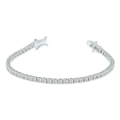 Sselects 6 Carat Tw Lab Grown Diamond Tennis Bracelet In 14k White Gold In Silver