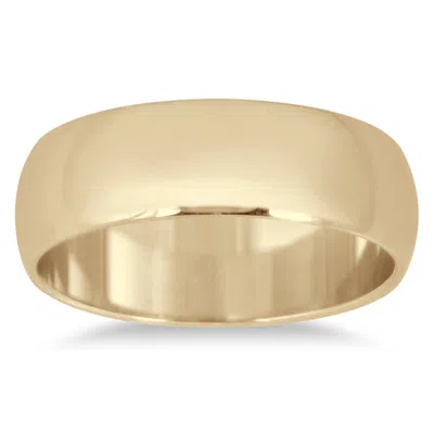 Sselects 6mm Domed Comfort Fit Wedding Band In 10k Yellow Gold