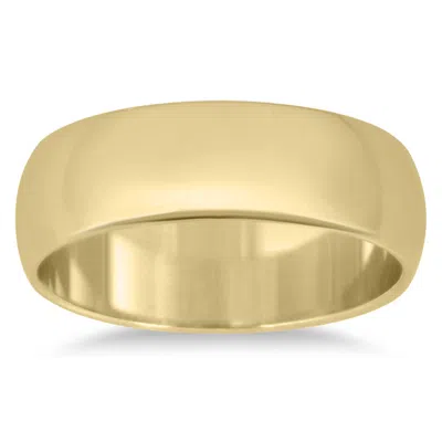 Sselects 6mm Domed Comfort Fit Wedding Band In 14k Yellow Gold