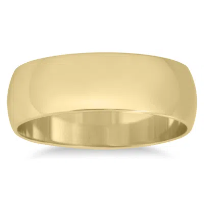Sselects 6mm Domed Wedding Band In 14k Yellow Gold