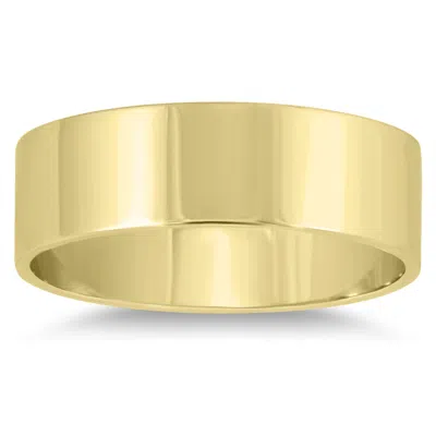 Sselects 6mm Flat Comfort Fit Wedding Band In 10k Yellow Gold