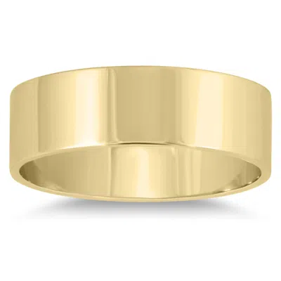 Sselects 6mm Flat Comfort Fit Wedding Band In 14k Yellow Gold