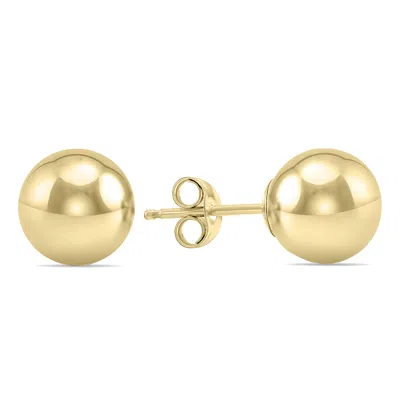 Sselects 8mm 14k Filled Round Ball Earrings In Gold