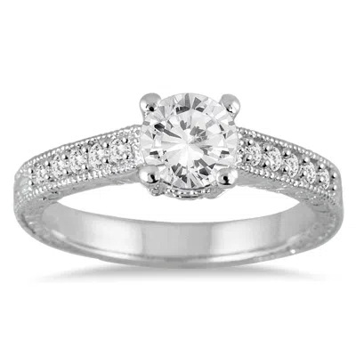 Sselects Ags Certified 1 1/6 Carat Tw Diamond Ring In 14k White Gold J-k Color, I2-i3 Clarity