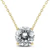 SSELECTS AGS CERTIFIED 1 CARAT FLOATING ROUND DIAMOND SOLITAIRE NECKLACE IN 14K