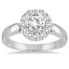 SSELECTS AGS CERTIFIED 1 CARAT TW DIAMOND ENGAGEMENT RING IN 14K WHITE GOLD H-I COLOR, I1-I2 CLARITY