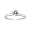 SSELECTS AGS CERTIFIED J-K COLOR, SI1-SI2 CLARITY 1/4 CARAT ROUND DIAMOND SOLITAIRE RING IN 14K WHITE GOLD