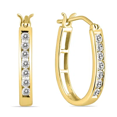 Sselects Certified 1/2 Carat Tw Diamond Hoop Earrings In 10k In Gold