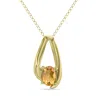 SSELECTS CITRINE LOOP PENDANT NECKLACE IN 10K