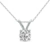 SSELECTS IGI CERTIFIED 1 CARAT LAB GROWN DIAMOND ROUND SOLITAIRE PENDANT IN 14K WHITE GOLD