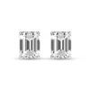 SSELECTS LAB GROWN 1/2 CARAT EMERALD CUT SOLITAIRE DIAMOND EARRINGS IN 14K WHITE GOLD