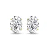 SSELECTS LAB GROWN 1/2 CARAT OVAL SOLITAIRE DIAMOND EARRINGS IN 14K YELLOW GOLD