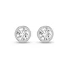 SSELECTS LAB GROWN 1/2 CARAT ROUND BEZEL SET SOLITAIRE DIAMOND EARRINGS IN 14K WHITE GOLD