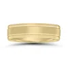 SSELECTS MEN'S 6MM WEDDING BAND WITH HIGH POLISHED FINISH AND GROOVES IN 10K YELLOW GOLD