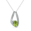 SSELECTS PERIDOT LOOP PENDANT NECKLACE IN 10K