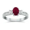 SSELECTS RUBY AND DIAMOND REGAL CHANNEL RING