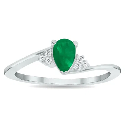 Sselects Women's Emerald And Diamond Tierra Ring In 10k White Gold