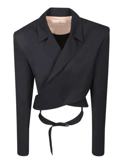 SSHEENA ASYMMETRICAL CROPPED JACKET WITH SIDE BUCKLE