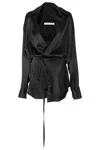 Ssheena Black Chemisier Dress With Hidden Button Closure