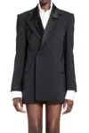 Ssheena Satin-lapel Blazer In Black
