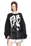 Ssheena Fab Distressed Sweater In Black
