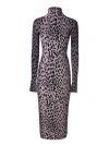 Ssheena Fitted Long Dress In Grey