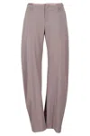 Ssheena Frayed Waist Wide-leg Pants In Purple Wool Blend