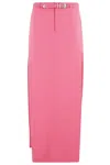 Ssheena Belted Split Pencil Skirt In Pink
