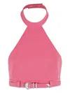 Ssheena Halterneck Buckled Top In Pink