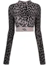 Ssheena Hyena Long Sleeve Knit Top In 紫色