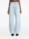 Ssheena Jade Frayed-hem Jeans In Blue