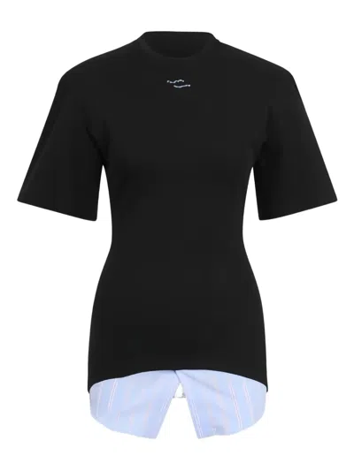 Ssheena Layered T-shirt In Black
