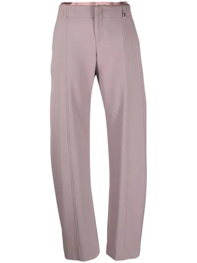 SSHEENA LAYERED-WAISTBAND STRAIGHT-LEG TROUSERS