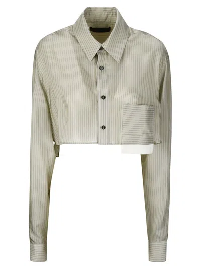 Ssheena Long Sleeve Cotton Shirt In Green