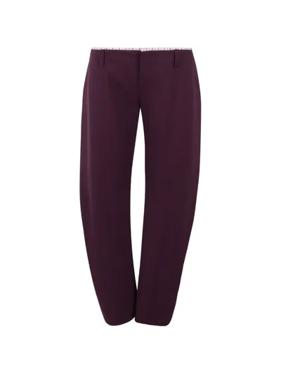 Ssheena Pressed-crease Tailored Trousers In Purple