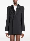Ssheena Satin-lapel Blazer In Black