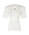 Ssheena Fitted White Cotton T-shirt With Contrasting Logo In White