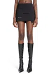 Ssheena Giusta Buckle-fastening Mini Skirt In Black