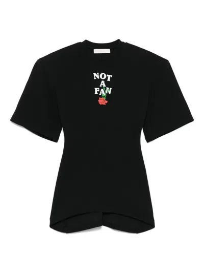 Ssheena T-shirt Mit Slogan-print In Schwarz