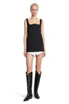 Ssheena Stretch Poly Wool Twill Mini Dress In Black