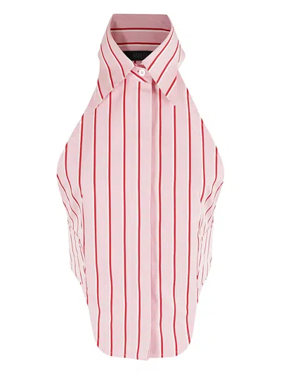Ssheena Striped Halter-neck Top In Pink