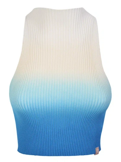 Ssheena White Ribbed Top