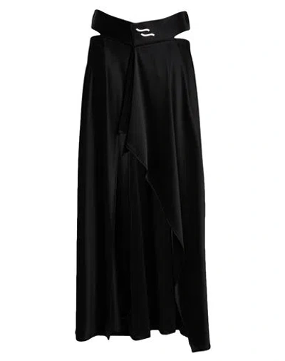 Ssheena Woman Maxi Skirt Black Size 6 Triacetate, Polyethylene