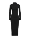 Ssheena Woman Midi Dress Black Size M Viscose, Polyester In Black