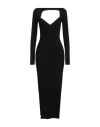 Ssheena Woman Midi Dress Black Size S Viscose, Polyester
