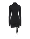Ssheena Woman Mini Dress Black Size M Viscose, Polyester In Black