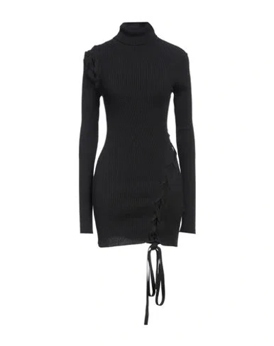 Ssheena Woman Mini Dress Black Size M Viscose, Polyester