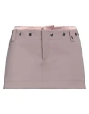 Ssheena Woman Mini Skirt Mauve Size 6 Polyethylene, Virgin Wool, Elastane In Purple