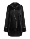 Ssheena Woman Shirt Black Size 8 Triacetate, Polyethylene In Black