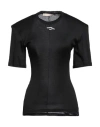 Ssheena Woman T-shirt Black Size L Cotton In Black